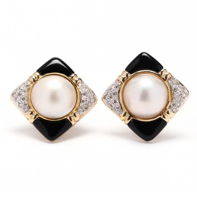 pair-of-gold-mabe-pearl-diamond-and-onyx-earrings