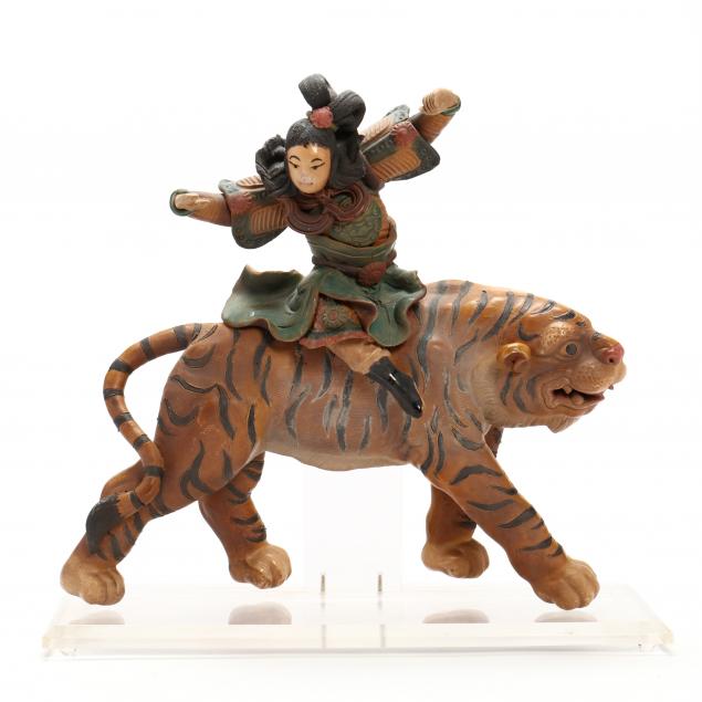 a-chinese-tiger-with-rider-pottery-roof-tile