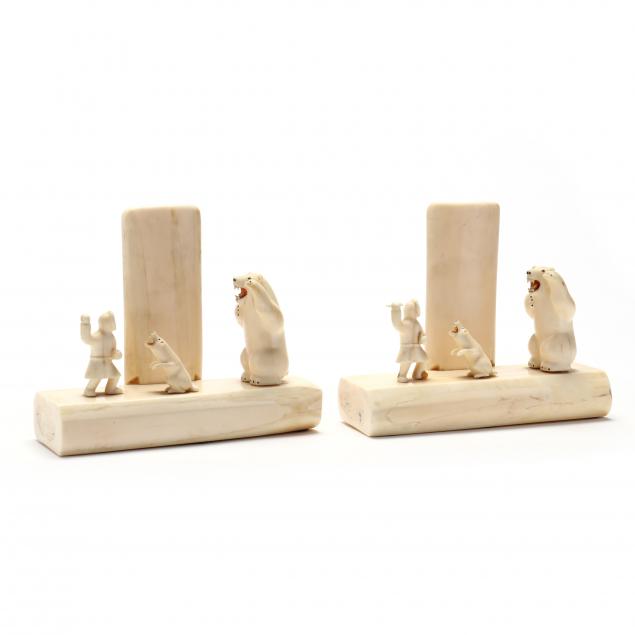 pair-of-vintage-walrus-tusk-inuit-figural-bookends