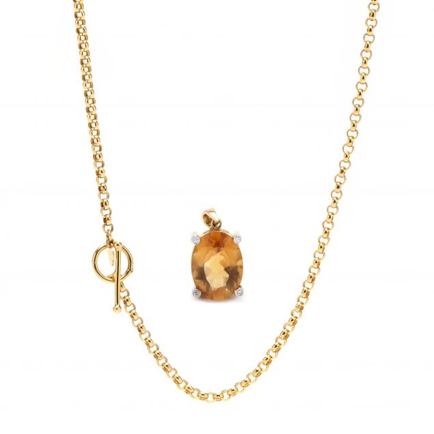 gold-necklace-and-gold-and-gem-set-pendant