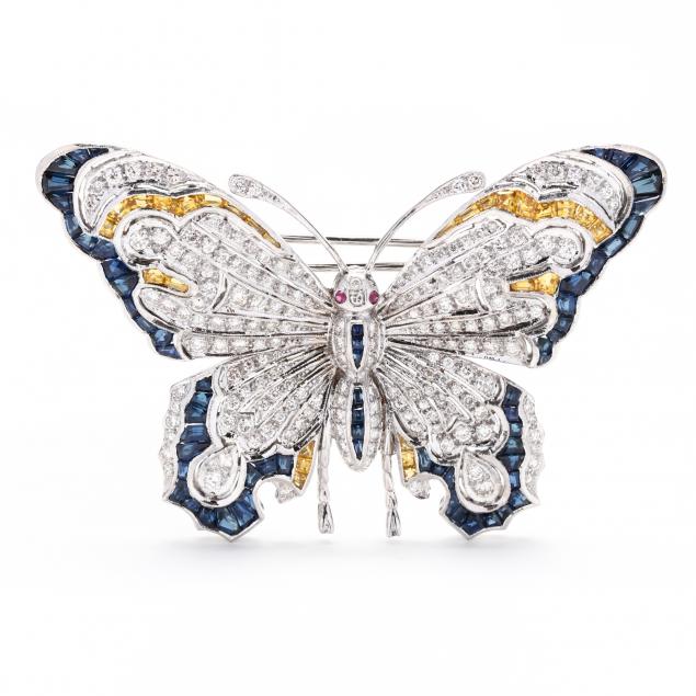white-gold-and-gem-set-butterfly-brooch