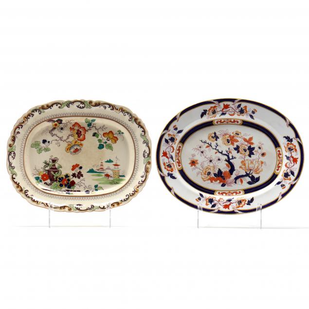 two-english-chinoiserie-decorated-ironstone-serving-platters