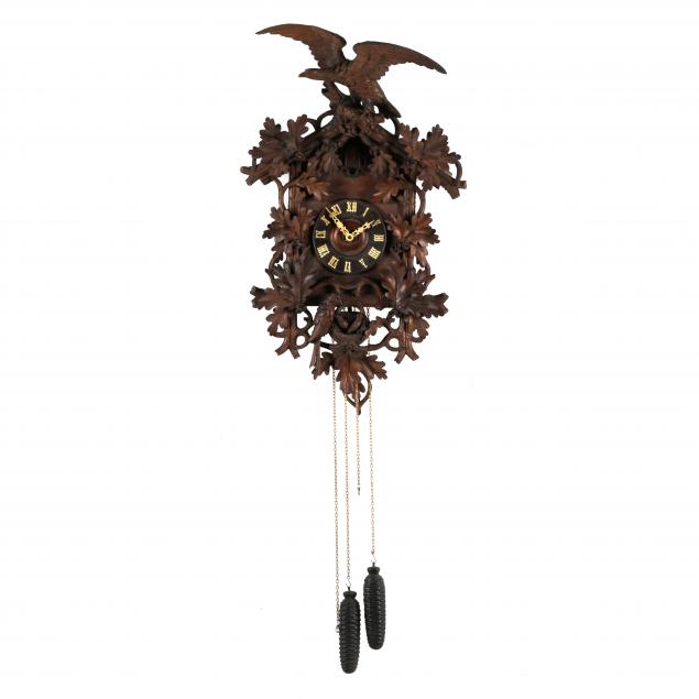 black-forest-carved-bird-of-prey-cuckoo-clock