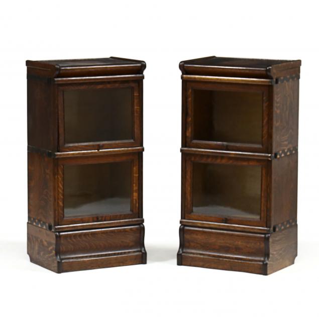 rare-pair-of-macey-half-stack-barrister-bookcases