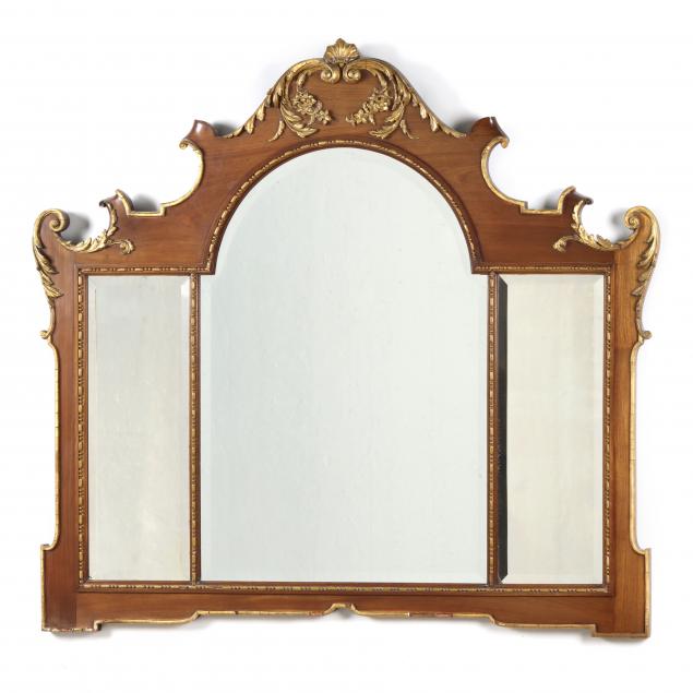 edwardian-mahogany-and-gilt-triple-panel-mirror