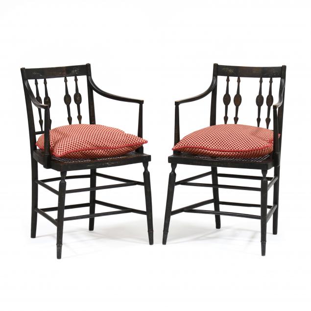 pair-of-antique-continental-painted-armchairs