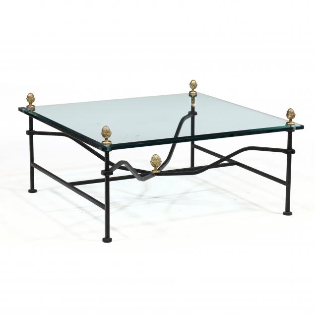 neoclassical-style-iron-and-glass-coffee-table