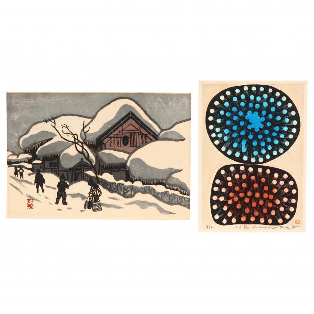 two-modern-japanese-woodblock-prints