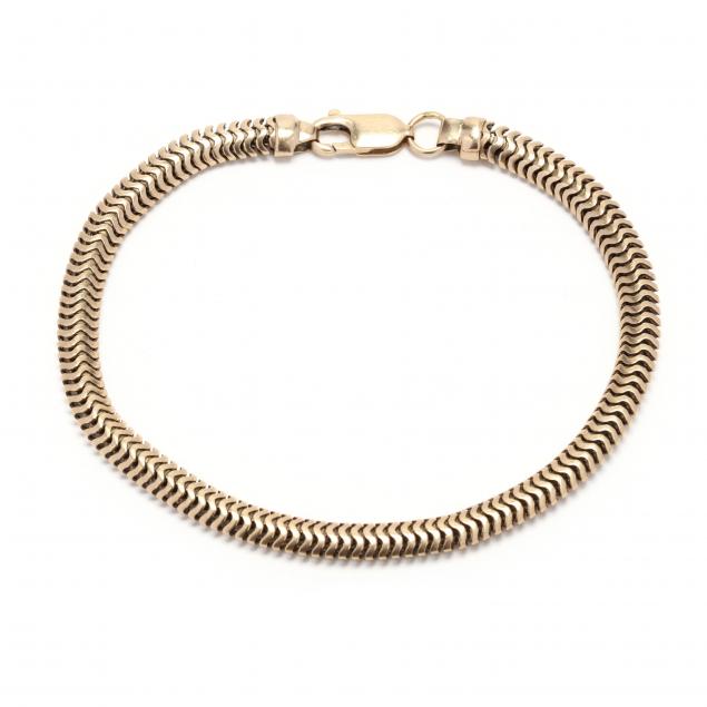 vintage-gold-snake-chain-bracelet
