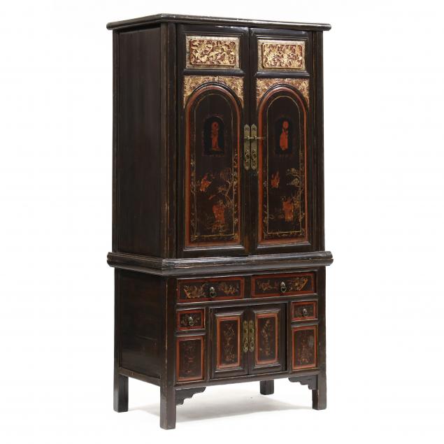 chinese-export-lacquered-linen-press