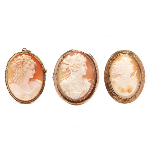 three-gold-and-carved-shell-cameos