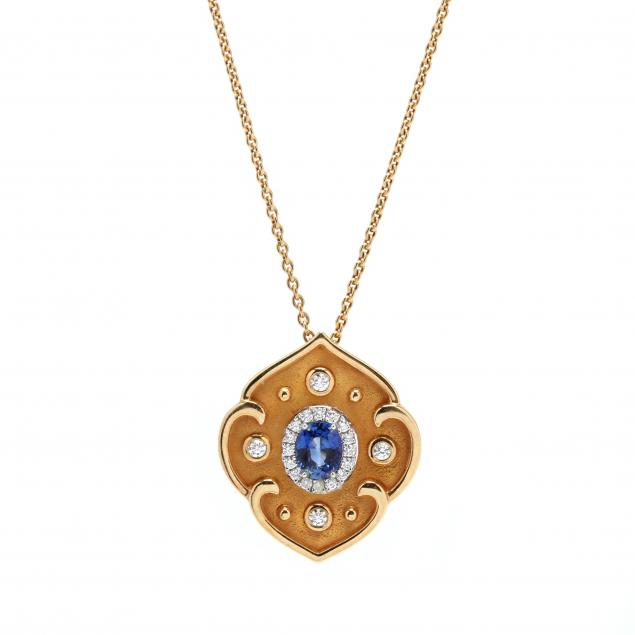 gold-sapphire-and-diamond-pendant-necklace