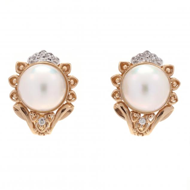 pair-of-gold-mabe-pearl-and-diamond-earrings