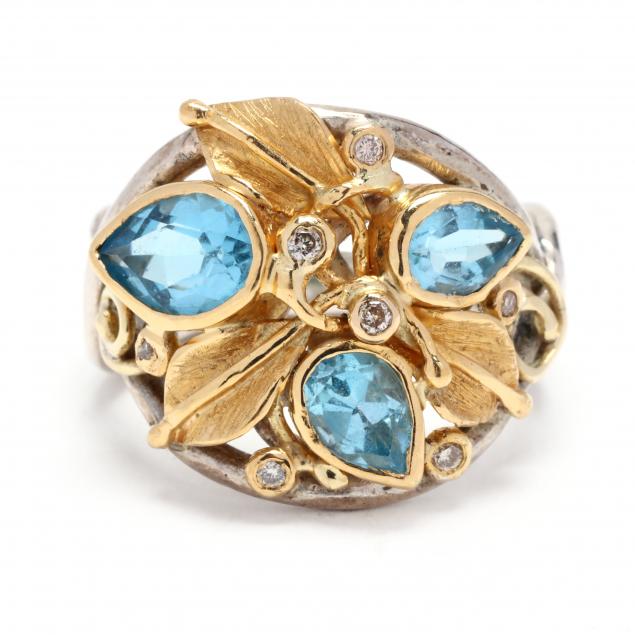 gold-silver-topaz-and-diamond-foliate-motif-ring-jenny-garret-mclaurin