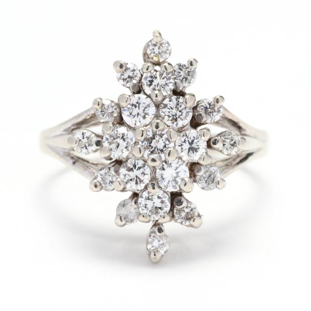 white-gold-and-diamond-cluster-ring