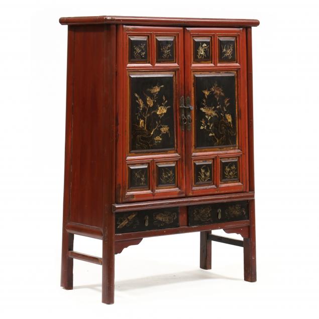 asian-lacquered-trapezoidal-cabinet