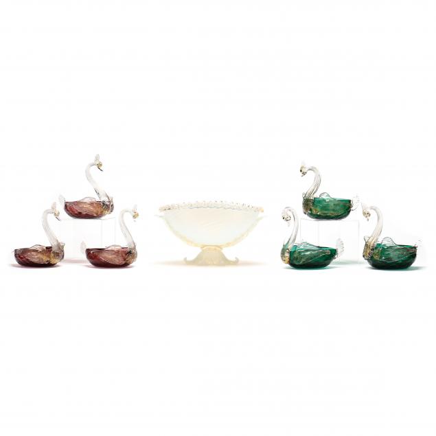 attributed-to-salviati-seven-pieces-of-murano-art-glass