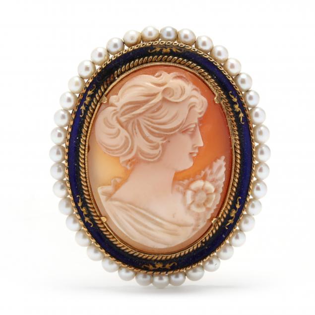 gold-pearl-and-enamel-carved-shell-cameo