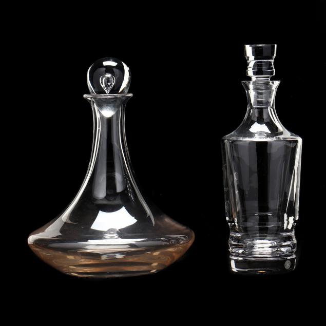 two-steuben-crystal-decanters