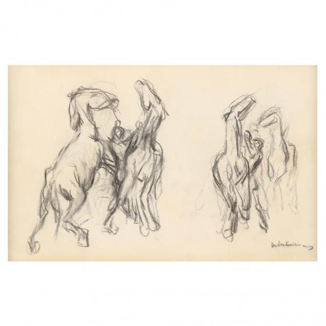 max-liebermann-german-1847-1935-sketch-with-horses