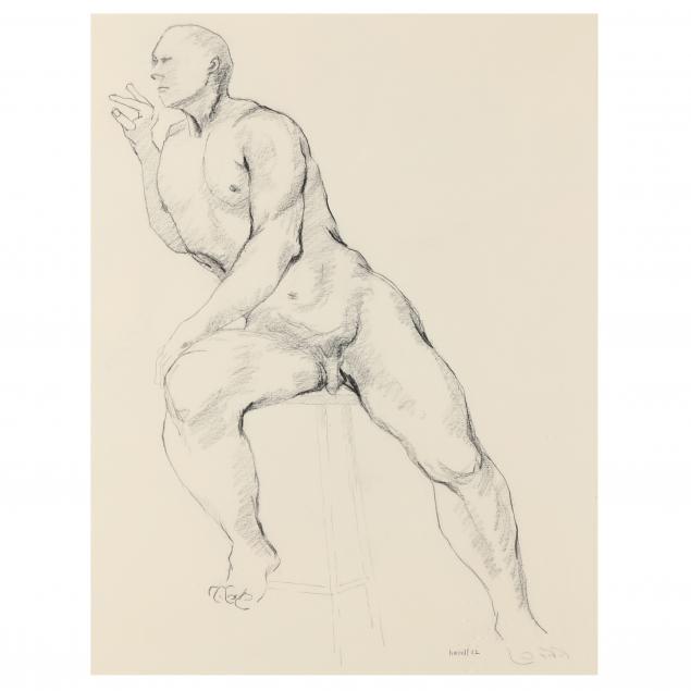 claude-howell-nc-1915-1997-seated-male-nude