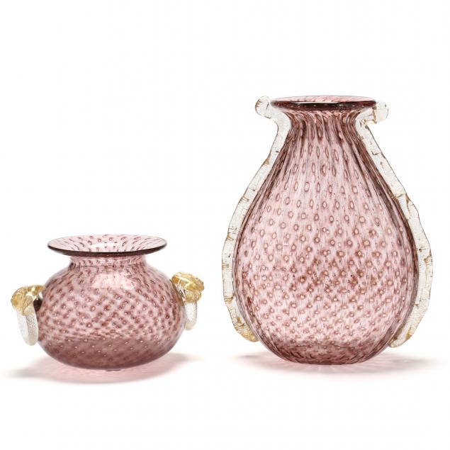 attributed-to-barovier-toso-two-art-glass-vases