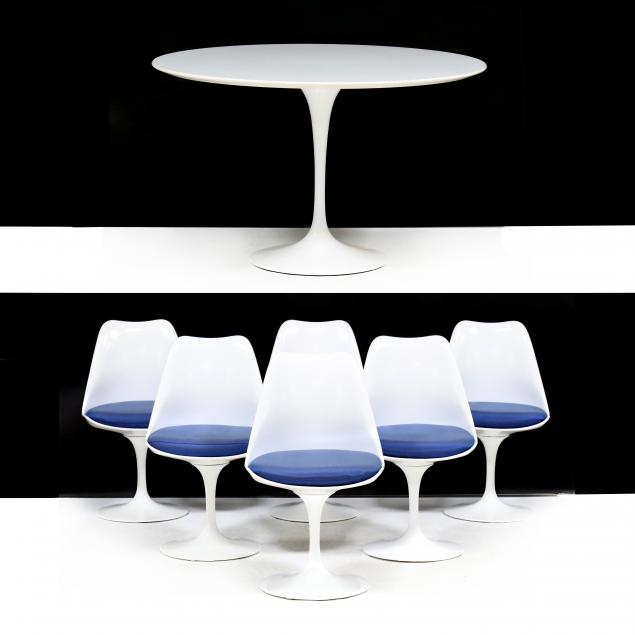 eero-saarinen-finnish-american-1910-1961-tulip-table-and-six-chairs