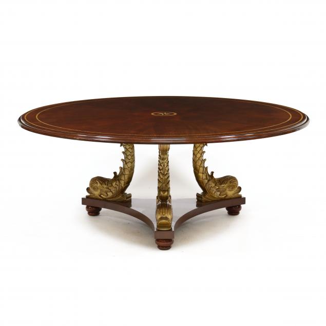 karges-neoclassical-style-inlaid-mahogany-circular-pedestal-table