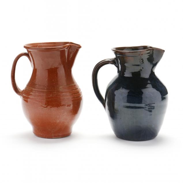 two-seagrove-nc-pottery-pitchers