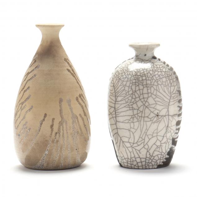 david-garner-nc-1952-2023-two-raku-vases