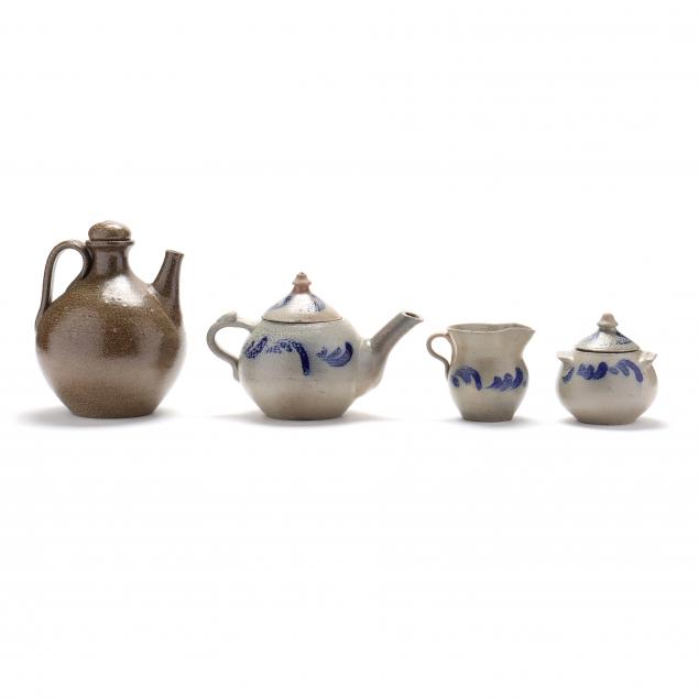 jugtown-pottery-nc-tea-set-and-teapot