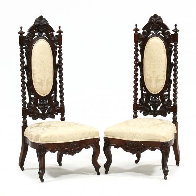 pair-of-american-rococo-revival-carved-walnut-slipper-chairs