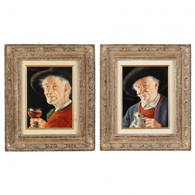 otto-eichinger-austrian-1922-2004-a-pair-of-merry-drinkers-two-works