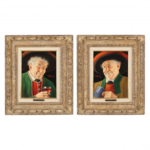 otto-eichinger-austrian-1922-2004-a-pair-of-merry-drinkers-two-works