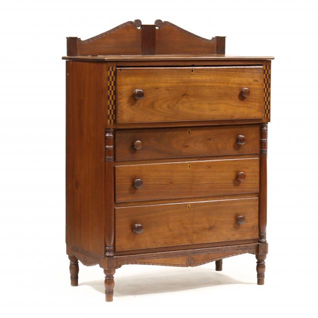 western-north-carolina-late-federal-carved-and-inlaid-semi-tall-chest-of-drawers