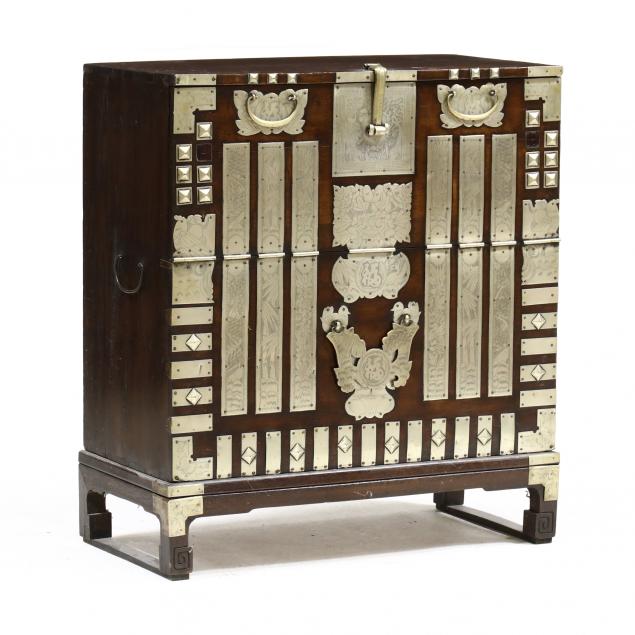 korean-tansu-chest-with-white-metal-mounts