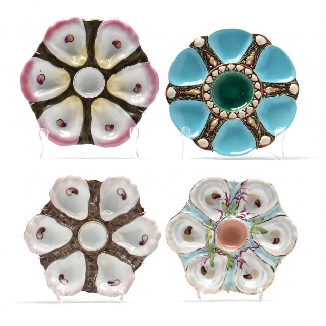 four-antique-porcelain-oyster-plates