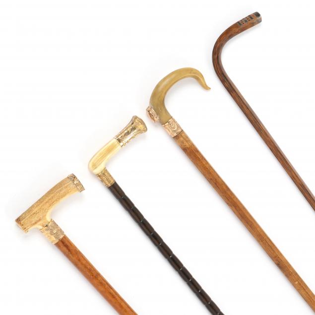 four-antique-walking-sticks