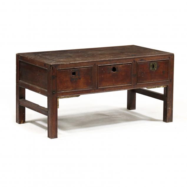 antique-chinese-three-drawer-low-table