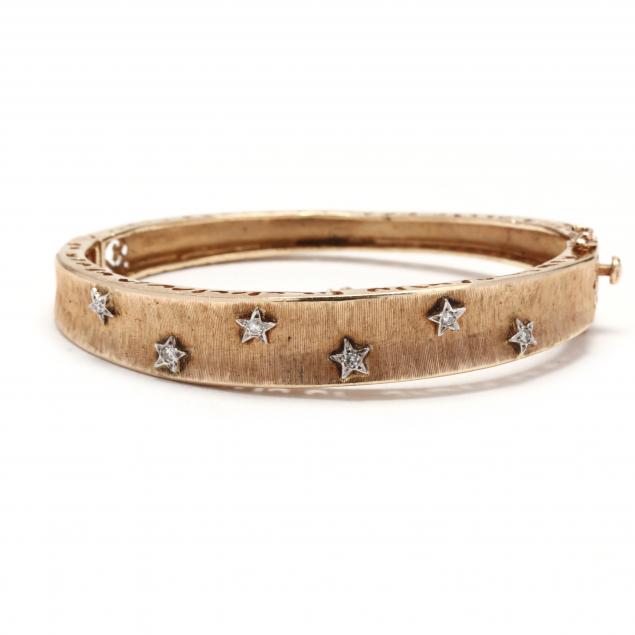 vintage-gold-and-diamond-star-motif-bangle