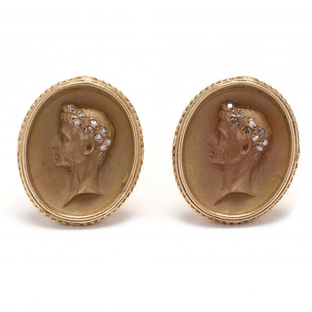 Pair of Gold and Diamond Cufflinks (Lot 2143 - Luxury Accessories ...