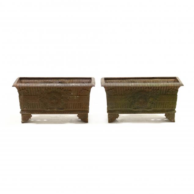 pair-of-vintage-cast-iron-garden-planters