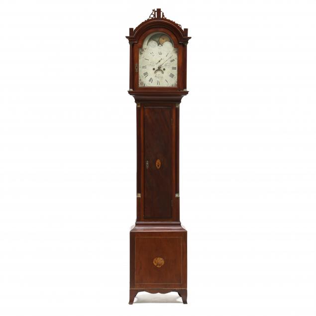 federal-mahogany-inlaid-tall-case-clock