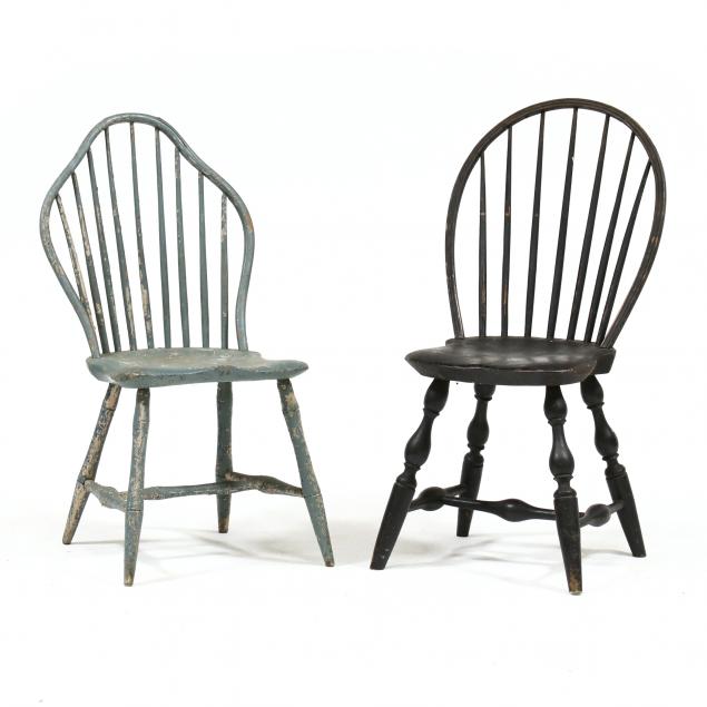 two-american-painted-windsor-side-chairs
