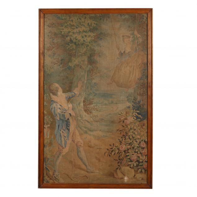 large-framed-antique-painted-textile