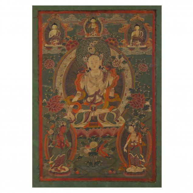 a-tibetan-thangka-painting-of-white-tara