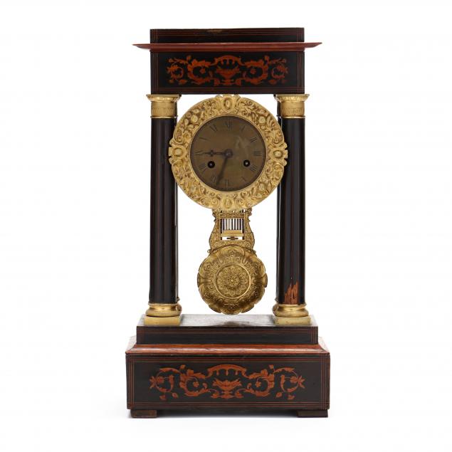 neoclassical-french-brass-and-inlaid-portico-clock