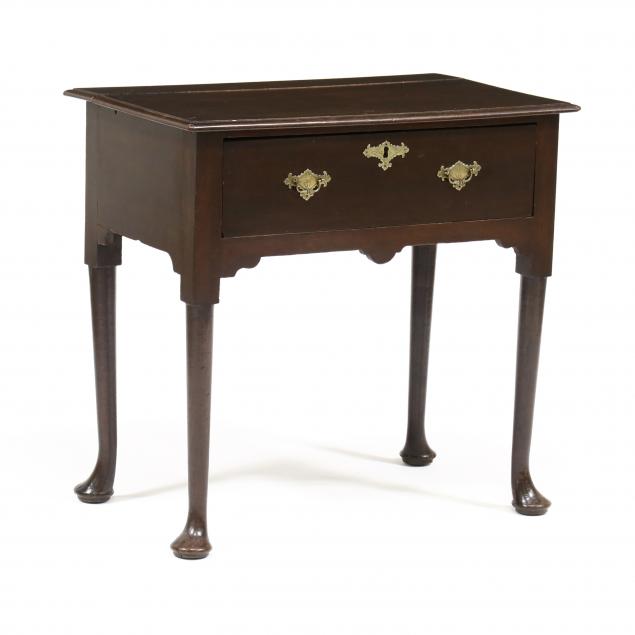 antique-english-queen-anne-style-oak-one-drawer-table