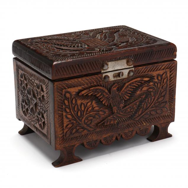 vintage-american-folk-carved-wood-eagle-box