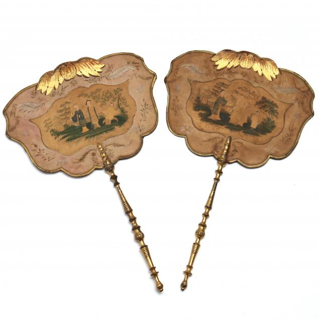 a-pair-of-papier-mache-chinoiserie-fans